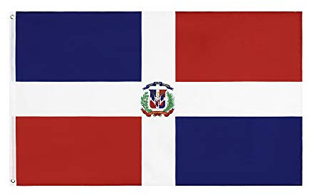 ANJOR Dominikanische Republik Flagge, 91 x 152 cm, mit Messingösen, 91 x 152 cm