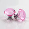 2 PCS 40mm Pink Crystal Cabinet Door Knobs Cupboard Dresser Drawer Pull Handles with M4*22mm Screws