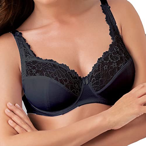 Cotonella 1 Pezzo Reggiseno L'Altra CD055 con Inserti in Pizzo con Ferretto - Coppa C, Nero 6