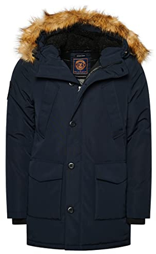 Superdry Men's VINTAGE EVEREST PARKA A4 - Padded, Nordic Chrome Navy,