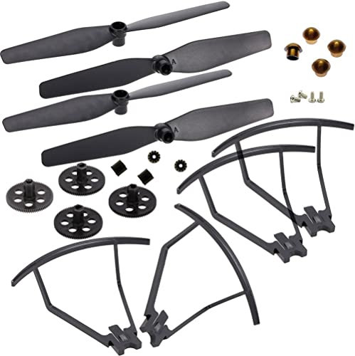 Zubehör für Drohnen S167 S166 RC Drohne SP500 Ersatzteile Kit Propellers Blades Schutzrahmen CSJ S167 GPS Quadcopter Arme Motorradwellenschrauben austauschbar (Color : Blades Guards Kite)