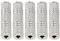 KUOQIY 5 Piezas 3.5mm Acoplador de Audio Hembra a Hembra, Adaptador de Conector Estéreo en Metal, Adaptador Audio Estereo Jack 3.5mm para Extensor de Cable de Auriculares, Plata