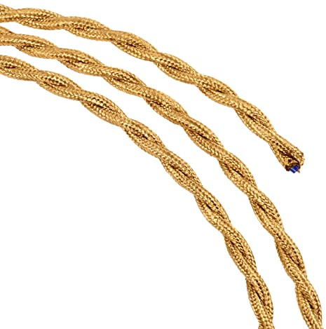 YOKIVE Intrecciato Tessuto Rivestito Filo Vintage Tessuto Tonalità Oro 5M