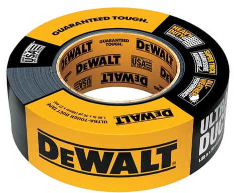 DEWALT Ultra-Tough Black Duct Tape, Single Roll, 1.88 in x 30 yd