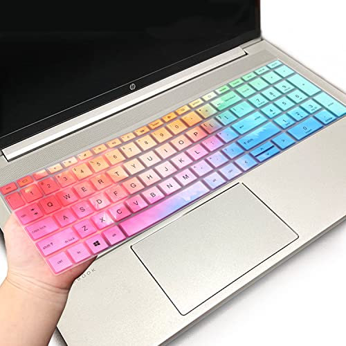 Keyboard Cover for 15.6 inch HP ProBook 450 G8 G9 G10/ 455 G8 G9 G10/ 650 G8/HP Zbook Power G8 G9 Keyboard Skin(NOT fit HP ProBook 450/455/650 G6 G7)-Colorful