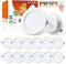 ALUSSO® 15W 1350LM LED Einbaustrahler 230V Ultra Flach LED Spots Badezimmer, 3CCT Warmweiß 3000K Neutralweiß 4000K Kaltweiß 6500K Deckenspots IP44 Einbauleuchten für Wohnzimmer Küche, 12er Set