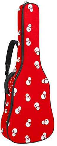 Akustikgitarre Tasche Wasserdicht Gitarren Rucksack Dicke Weich Gepolstert Weihnachten Weihnachtsmann Glocke Schneeflocke Blau Weiß Konzertgitarre Tasche, Farbe8, 42.9x16.9x4.7 in, Taschen-Organizer
