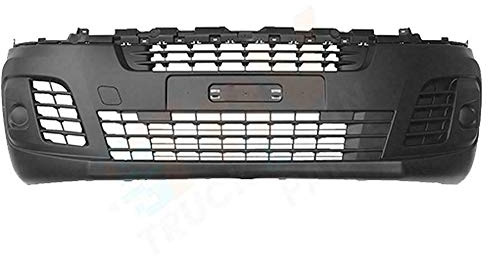 TVP Trade Vehicle Parts.co.uk Compatible With Front Bumper Matte Black Without Pdc & Fog Lamp Holes Vauxhall Vivaro 2019-On