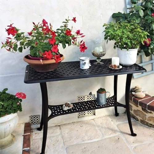 Lazy Susan Furniture - BBQ 95cm rechteckiger Grill Beistelltisch - einzeln| Antik Bronze