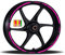 Adesivi Cerchioni Moto Set Completo per 2 Ruote 17 Pollici Strisce Cerchi Custom Vari Colori universale Mod.1 cod.RT001 (046 ROSA FLUO)