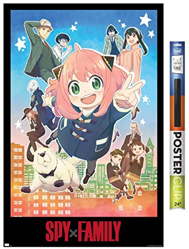 Trends International Spy x Family – Anya Key Art Wandposter, 56,8 x 86,4 cm, Premium-Poster und Clip-Bundle