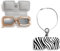 suniboi Brillenetui Damen und Herren - Brillentasche, weich, schmal - Brillenhülle - Brillenbeutel - Brillen Etuitasche - Sunglasses case Sonnenbrillen - mit Karabiner zum Anhängen (Zebra)