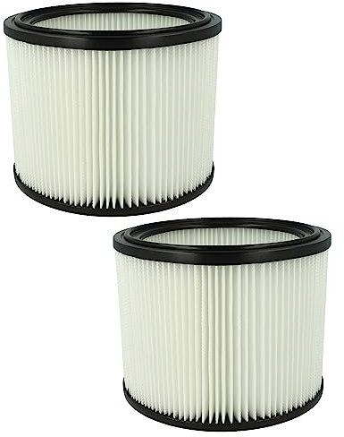vhbw 2x Filterelement kompatibel mit Festo SR 5 Nass-/Trockensauger - Feinstaubfilter, Papier/Gummi