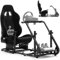 Anman Racing Simulator Cockpit-A37 fit for Logitech G25/27/29/920/923 Thrustmaster T80 T150 T248 Steering Wheel Stand with Seat Gifts for Game Lovers without Wheel Pedal and Handbrake (Black)