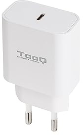 TOOQ TQWC-PDUSBC20W - 20W USB-C-Wandladegerät mit PD 3.0, kompatibel mit iPhone, iPad Pro/Air, AirPods, Huawei, Xiaomi und mehr, Farbe Weiß