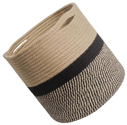 OFFSCH Mehrzweck-wäschekorb Aus Baumwollseil Dekorativer Aufbewahrungskorb Praktischer Spielzeugkorb Für Heimgebrauch Für Räume Und Kleinigkeiten