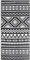 vidaXL Outdoor Teppich Doppellagiges Jacquard-Muster Balkon Terrasse Garten Außenteppich Balkonteppich Gartenteppich Terrassenteppich Schwarz 80x150cm PP