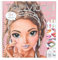 Depesche 12723 TOPModel Glitter Queen Dress me up Face - Stickerbuch mit 24 Seiten zum Gestalten schöner Looks, Malheft mit 7 Stickerbogen
