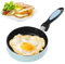 LOMUG Mini Pfanne, 16cm Kleine Pfanne Induktion, Antihaft Spiegeleipfanne Pfanne mit Griff Mini Frying Pan Mini-bratpfanne Tragbar Eierpfanne Bratpfanne für Camping, Kochen, Induktions, Gasherd (Blau)