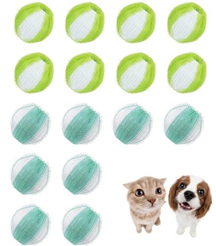 Niksultant 16PCS Pet Hair Remover Washing Machine Washing Balls Reusable Pet Hair Catcher For Laundry Cat Dog Hair Catcher For Washing Machine Dog Hair Remover Washing Machine Bedding Lint Removal