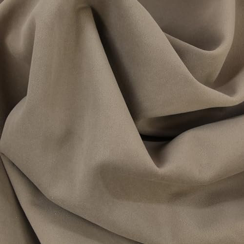 Stoff Meterware Thermo Black Out Isolierend Vorhangstoff - 1 Meter, Wärme, Kälte, Türvorhang, Blickdicht, Sonnenschutz, Schlafzimmer, Deko (Beige)