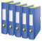 Leitz Qualitäts-Ordner 180° Active, 5er Pack, A4, Schmal, Abgerundeter Rücken, 6,5 cm breit, Gummibandverschluss, Leichtes Polyfoam, Plastik-Ordner, Urban Chic Serie, Blau, 11170032