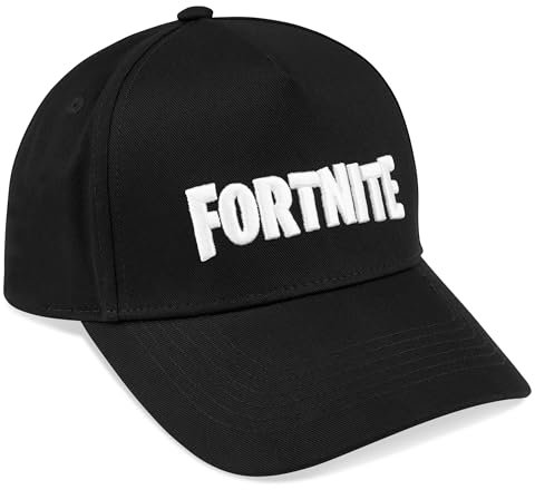 Fortnite Baseball Cap Kinder Jungen und Teens Basecap 100% Baumwolle Verstellbare Kappe Sport für Sommer Freizeit Urlaub Geschenke für Gamer (Schwarz)