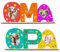 4 Stücke Oma Opa Geschenk Holzbuchstaben Muttertag Holz Fotorahmen Von Holz Bastelset Sinnvolle Geschenke für Opa Holznamen Bemalen Und Fotos Ankleben für Geburtstag Weihnachten Dekoration