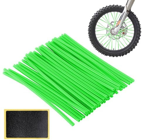 Speichenreflektoren Fahrrad, Speichenabdeckungen, 72 Stück Speichenreflektoren Fahrrad Kinder, Speichenabdeckungen für Motorrad, Speichencover Universal, Motorrad Speichencover, Grün