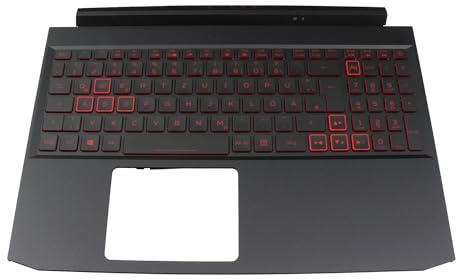 Acer 6B.QAZN2.014 Original Tastatur inkl. Topcase DE (deutsch) schwarz/rot | mit Backlight für Nitro 5 (AN515-55)