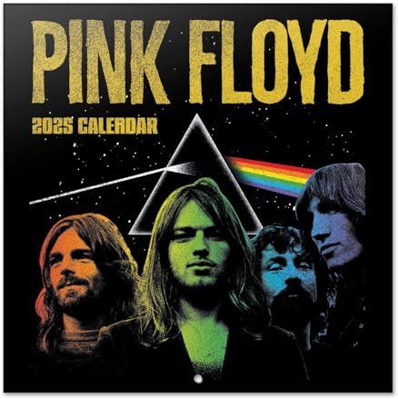 Kalender 2025 Wandkalender 2025 Grupo Erik Pink Floyd Kalender 2025 Familienplaner 2025 30 x 30 cm Familienkalender 2025 + Letzten 4 Monate 2023 auf einer Seite