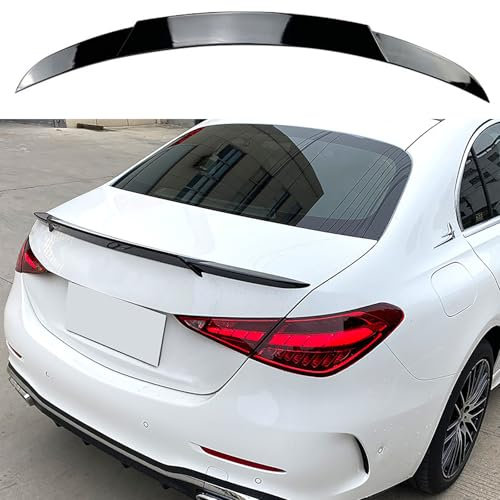 YZQSWCX Auto ABS Heckspoiler für Mercedes-Benz C-Class W206 C200 C260 C300 2022 2023 2024+, Kofferraum Lippe Spoiler Bodykit Tuning Styling Zubehör,Gloss Black
