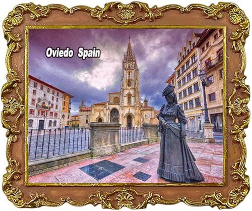 Oviedo - Imán para nevera con recuerdos turísticos de España