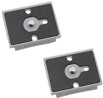 SIGANDG Quick Release Plates with 1/4 Inch Screw,Compatible with Manfrotto 200PL-14,Quick Release Plate Tripod Universal, 2 PCS