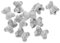 DRESSOOS 10St Mini-Bärpuppe pummeluff Kuscheltier beschwertes Kuscheltier Ideas hohzeitdeko pluscheltier Mini-Bär-Ornament beflockter Miniaturbär Miniatur-Bärenschmuck PVC Grey