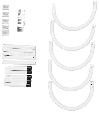 Lot de 5 supports de bâche de piscine en forme de U - 43 cm - Crochets de rangement pour piscine moulue