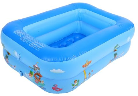 JOINPAYA Piscine Gonflable pour Garçon Fille Piscine Sable Matelas Eau Pliable Bleu pour Usage Intérieur Et Extérieur