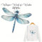 Blue Dragonfly Iron On Transfers for T-Shirts Rub on Transfers Stickers Vinyl Ready to Press Stickers Iron on Decals for T-Shirts Clothing Hoodie DIY Crafts
