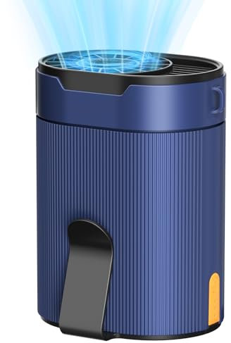 COZOME Portable Waist/Neck Fan, Rechargeable 3000mAh Battery 25H Runtime, 6600RPM Turbo Dual Clip, 4 Speeds Adjustable Hands-Free Belt Fan for Hiking,Outdoor,Jobsite,Personal Cooling Fan Summer Gift