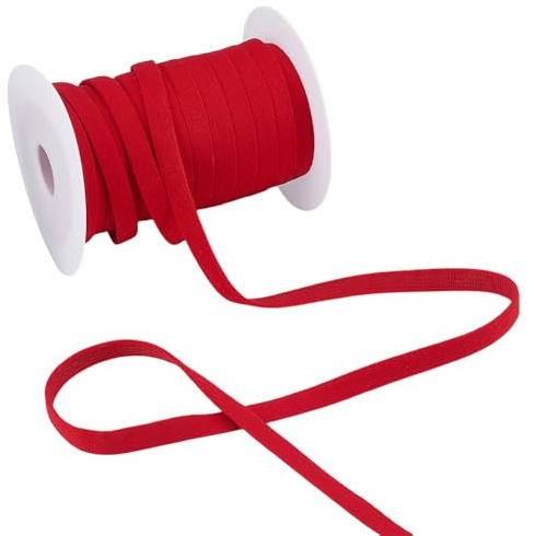 MAYJOYDIY 18.2m Rote Korsett Stäbchenhülle 1cm Nylon Plüsch Stäbchen Zum Nähen von Bügel Ersatz Abdeckband Bandhülle Für Accessoires DIY Hochzeit Handgefertigte Kleidung