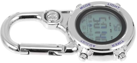 WOFASHPURET Ansteckuhr Hängeuhr Aus Metall Outdoor- Und Campinguhr Leuchtuhr Kletterzubehör Schnalle Für Gürtelschlaufe Oder Rucksack Befestigung Im Dunkeln Leuchtend Outdoor Sportfans Uhr