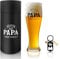 Cdithy Weizenglas Vatertagsgeschenk Geburtstagsgeschenk für Papa, Bester Papa Geschenke für Vatertag Geburtstag Weihnachten, Bierglas Vatertag Geschenk mit Geschenkbox, Personalisierte Vater Geschenk