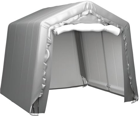 Xichuzi Lagerzelt 240x240 cm Stahl Grau, Carport, Autozelt, Garage, Weidezelt, Unterstand, Zeltgarage, Lagerzelt, Gerätezelt, Pavillon Zelt, Fahrradgarage Zelt, Garagenzelt
