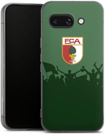 Silikon Hülle kompatibel mit Google Pixel 9A Case transparent Handyhülle FC Augsburg FCA Bundesliga