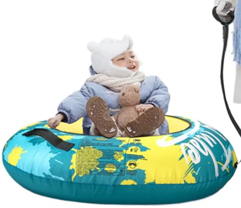 Générique Snow Tube – Traktion Strap | Aufblasbarer Schlaf für Kinder | Aufblasbare Winter Snow Tube Sled | Snows Ski Tubes Outdoor Sledding mit Oxford Cover, Winter Sports Toys für Kinder