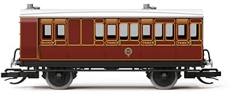 Hornby TT TT4057 LB&SCR 4 Wheel Coach 3rd Class Brake, Red