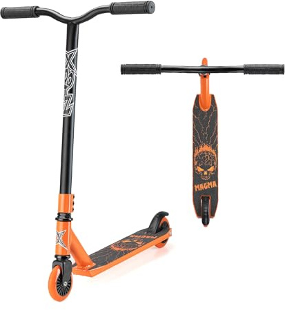 Xootz Stunt Scooter - Adult and Kids Kick Scooter, Lightweight, Beginner to Intermediate, Steel T-Bar and Grip Tape Deck, Ages 5+, Multiple Designs