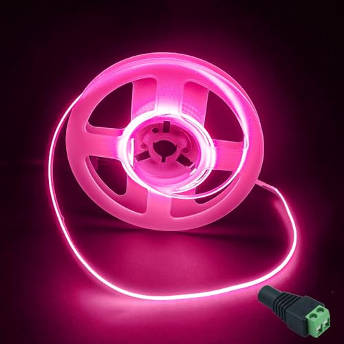 JBdusn 12V Striscia LED COB da Rosa, flessibile Strip Alta Luminosita 2mm di larghezza, 480LEDs/m nastro luminoso Luci tagliabile per progetti di illuminazione fai da te (non include alimentatore)