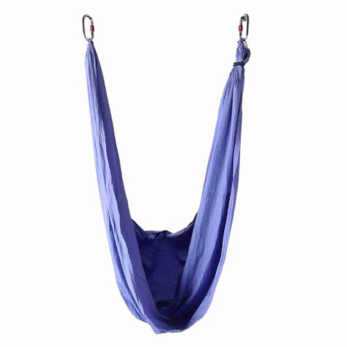 Funien Hochwertige, Verschleißfeste, Atmungsaktive Yoga-Sling-Hängematte, Geeignet für Schaukelstühle, Hilft bei Schwierigen Yoga-Bewegungen, mit Dickem Schaumstoffgriff, (Lila)