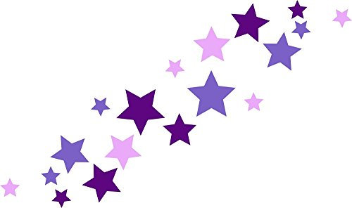 30 Stück Türaufkleber selbstklebende Sterne Autoaufkleber violett, lila,Fensterbild/Fensteraufkleber, Wandtattoo In- und Outdoor 62s1